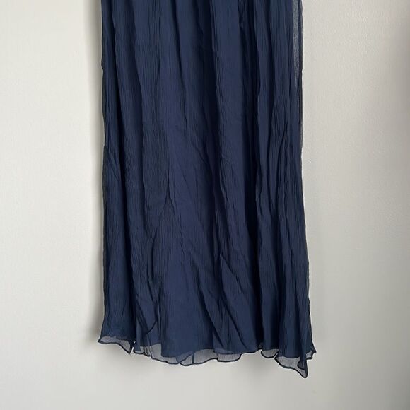 BCBGMaxAzria Amber Silk Strapless Maxi Dress in Navy - Picture 6 of 13